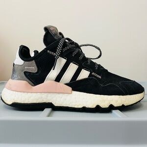 Size 8 Adidas Women NITE JOGGER Originals REPTILE PACK BOOST Pink Trainer FV3880